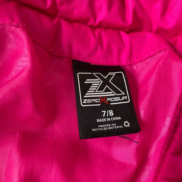 ZeroXPosur Winter Puffer Coat‎ Size 7/8 Hot Pink and Navy Winter Classic - Picture 6 of 6